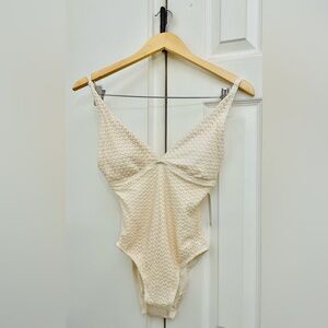 NWT Splendid one piece cream/ivory swimsuit S